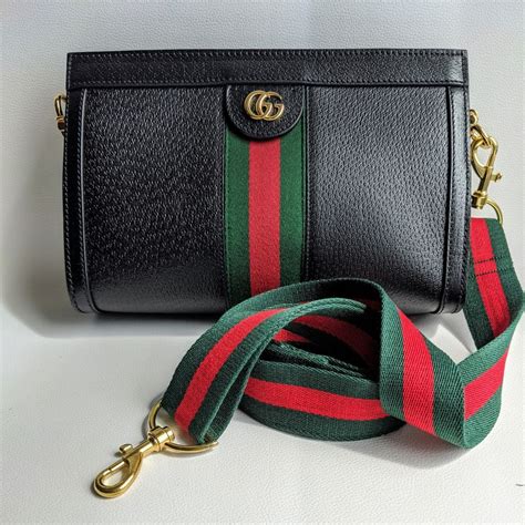 straightening a vintage gucci handbag strap|Gucci handbag with guitar strap.